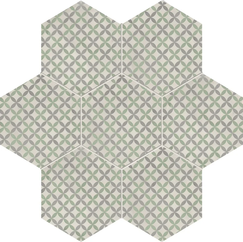 Terra.Art Astro Sabbia Menta Esagona - Gres Effetto Cementina Esagonale 25x21 - Image 2