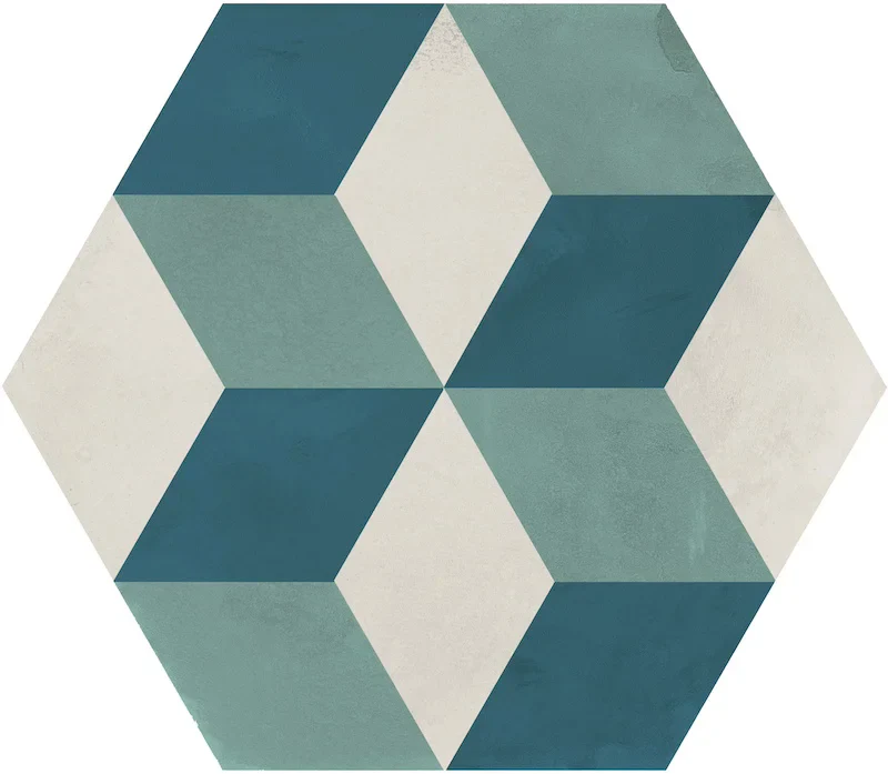 Terra.Art Mix Oceano Cielo Esagona - Gres Effetto Cementina Esagonale 25x21 - Image 4