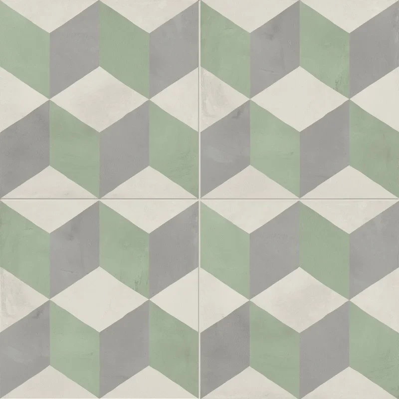 Terra.Art Cubo Sabbia Menta - Gres Effetto Cementine 20x20 - Image 2