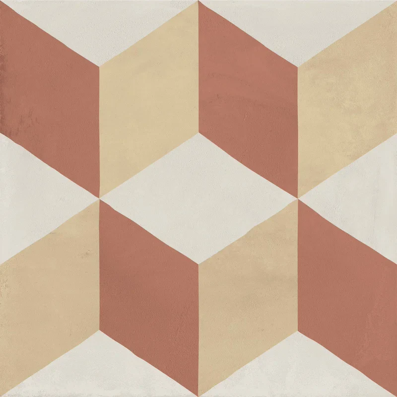Terra.Art Cubo Tramonto Crema - Gres Effetto Cementine 20x20 - Image 2