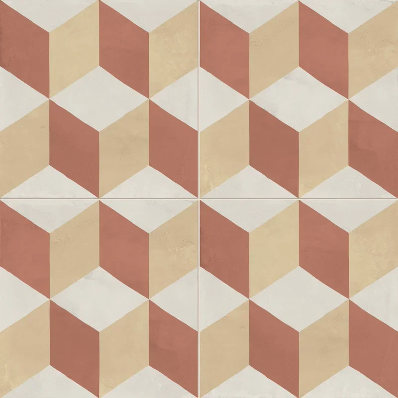Terra.Art Cubo Tramonto Crema - Gres Effetto Cementine 20x20 - Image 3