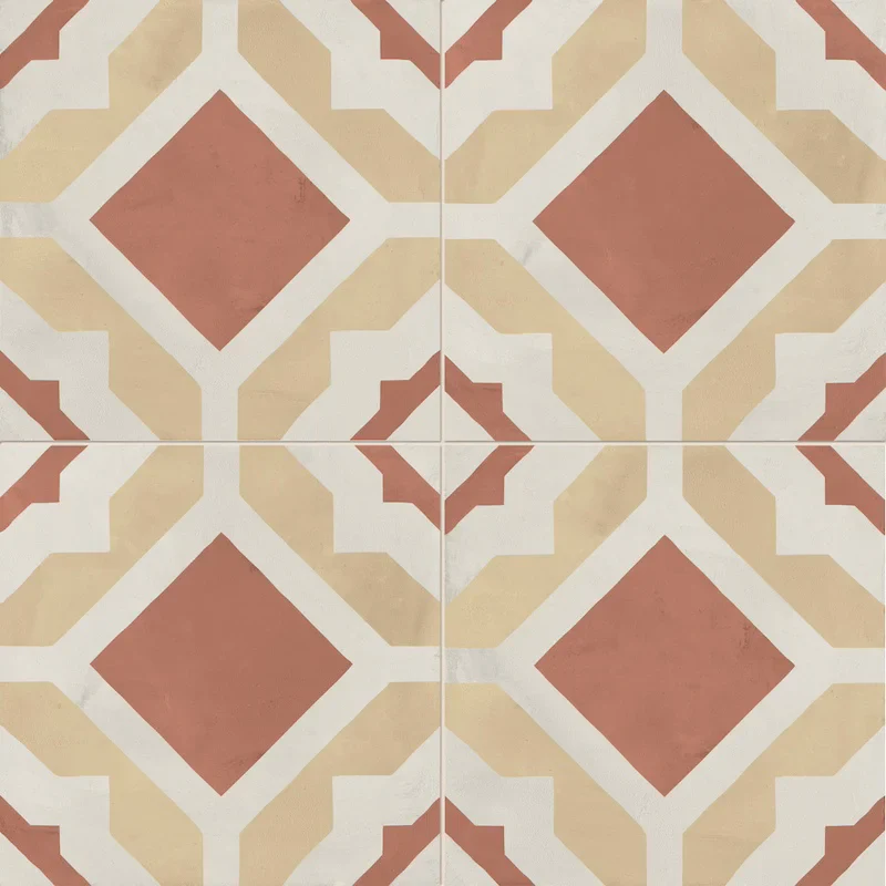 Terra.Art Geometria Tramonto Crema - Gres Effetto Cementine 20x20 - Image 2