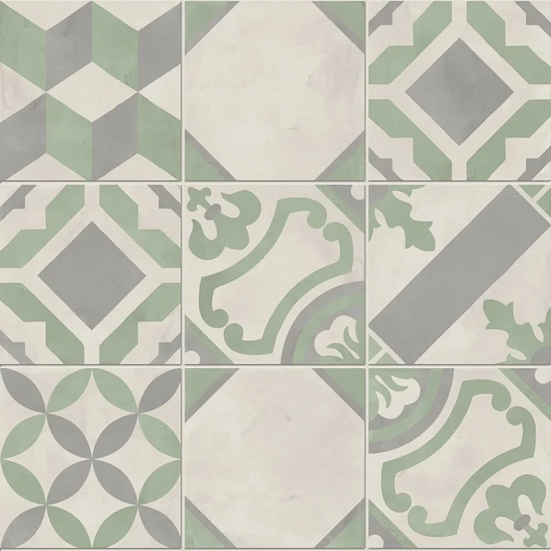 Terra.Art Mix Sabbia Menta - Gres Effetto Cementine 20x20