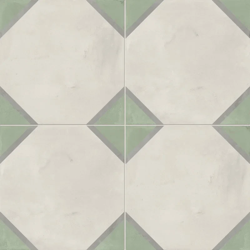 Terra.Art Ottagono Sabbia Menta - Gres Effetto Cementine 20x20 - Image 3