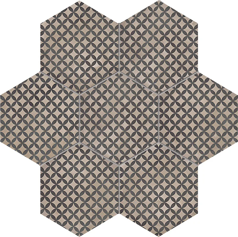 Terra Astro Freddo Esagona - Gres Effetto Cementine Esagonale 25x21 - Image 2