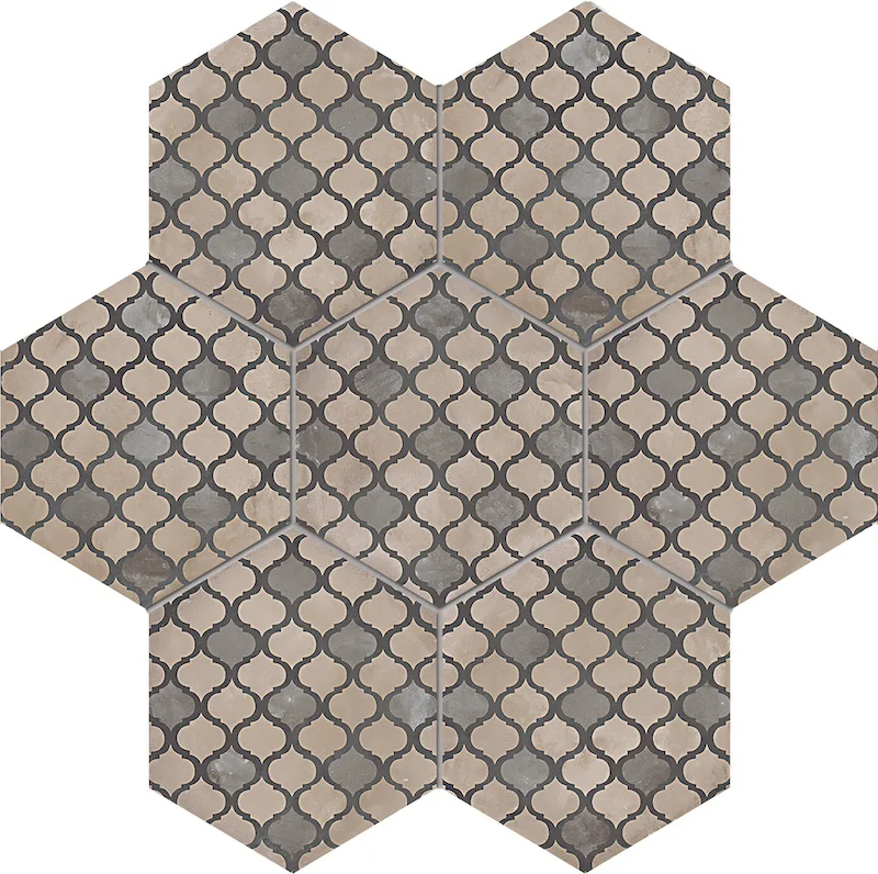Terra Coloniale Freddo Esagona - Gres Effetto Cementine Esagonale 25x21 - Image 2