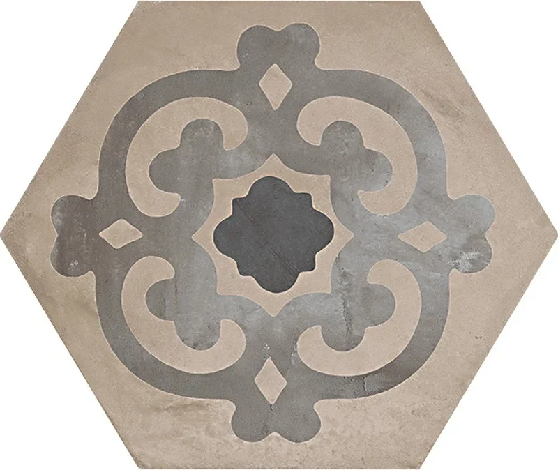 Terra Fiore Freddo Esagona - Gres Effetto Cementine Esagonale 25x21