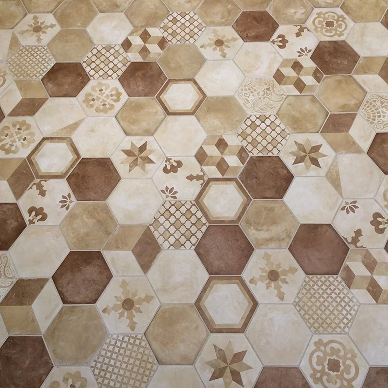 Terra Mix Decori Caldi Esagona - Gres Effetto Cementine Esagonale 25x21