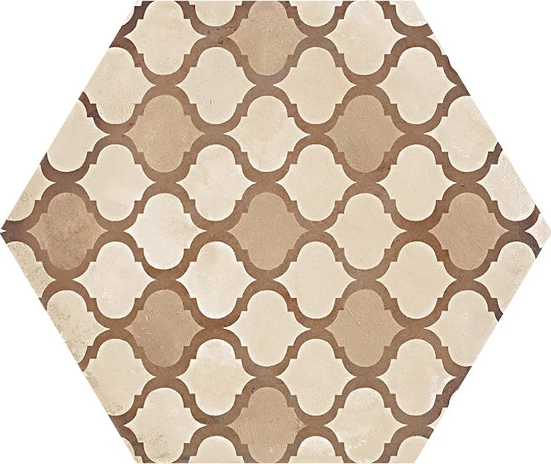 Terra Mix Decori Caldi Esagona - Gres Effetto Cementine Esagonale 25x21 - Image 4