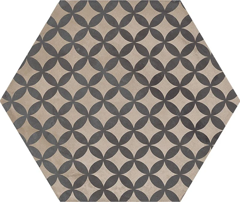 Terra Astro Freddo Esagona - Gres Effetto Cementine Esagonale 25x21