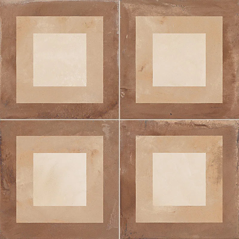 Terra Quadrato Caldo - Gres Effetto Cementine 20x20 - Image 2