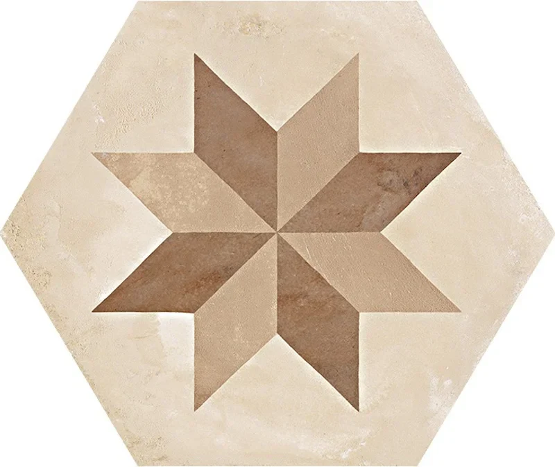 Terra Stella Calda Esagona - Gres Effetto Cementine Esagonale 25x21