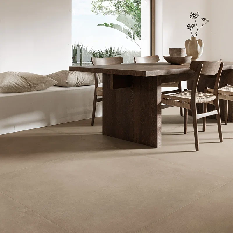 Terrae Beige - Gres Effetto Cemento 90x90 Rettificato