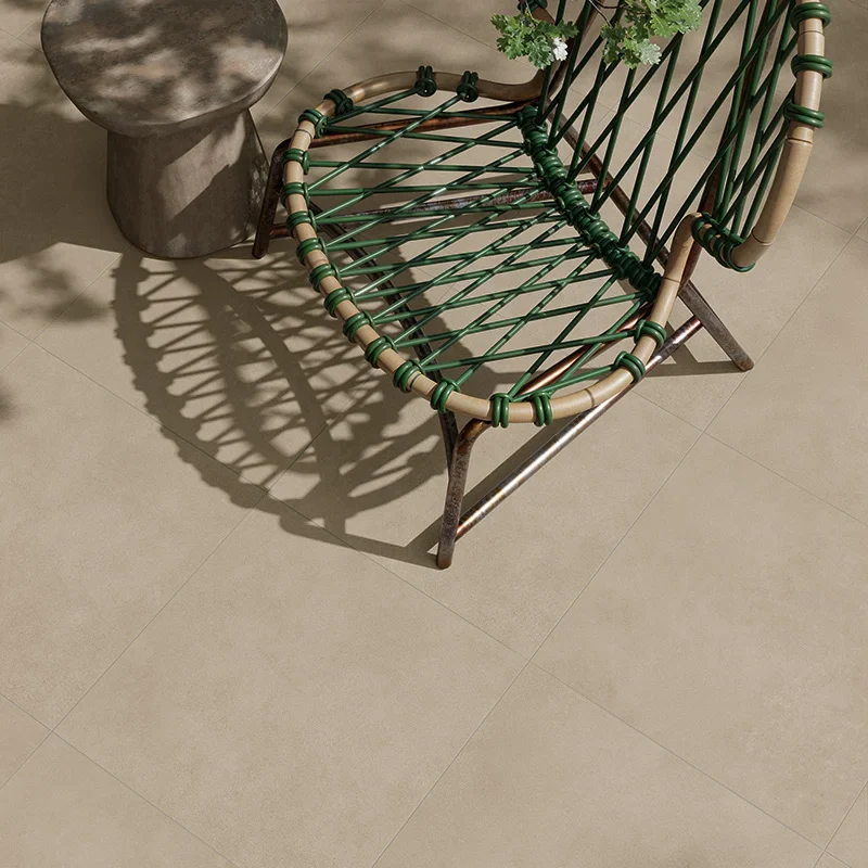 Terrae Beige - Gres Effetto Cemento Per Esterni 60x60 Rettificato
