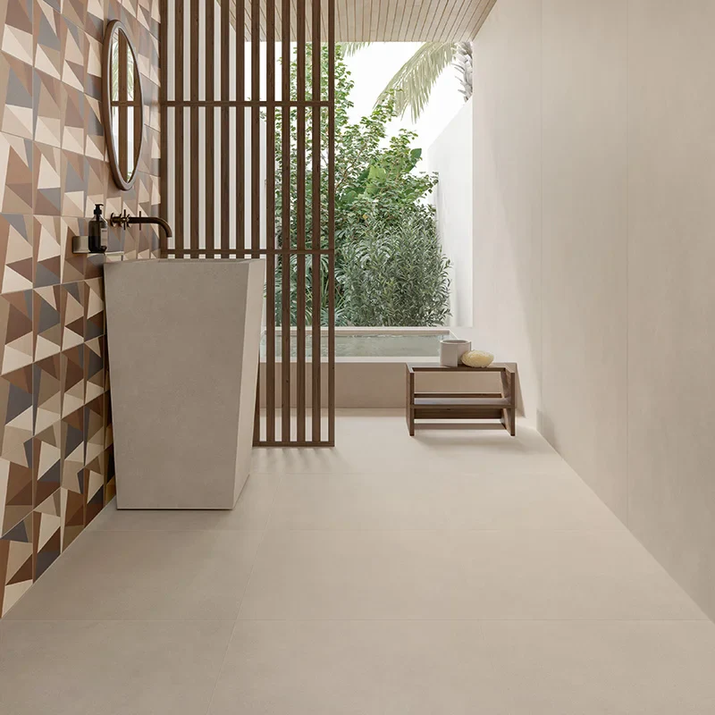 Terrae Bianco - Gres Effetto Cemento 60x60 Rettificato