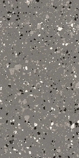 Terrazzotech Antracite - Gres Effetto Marmetta Levigato 60x120 Rettificato