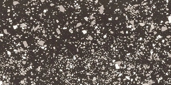 Terrazzotech Nero - Gres Effetto Marmetta 30x60 Rettificato