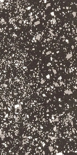 Terrazzotech Nero - Gres Effetto Marmetta Levigato 60x120 Rettificato