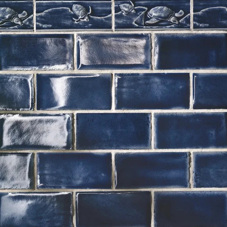 The Traditional Style Blue Navy – Rivestimento Craquelé Effetto Mattoncino Lucido 7,5x15