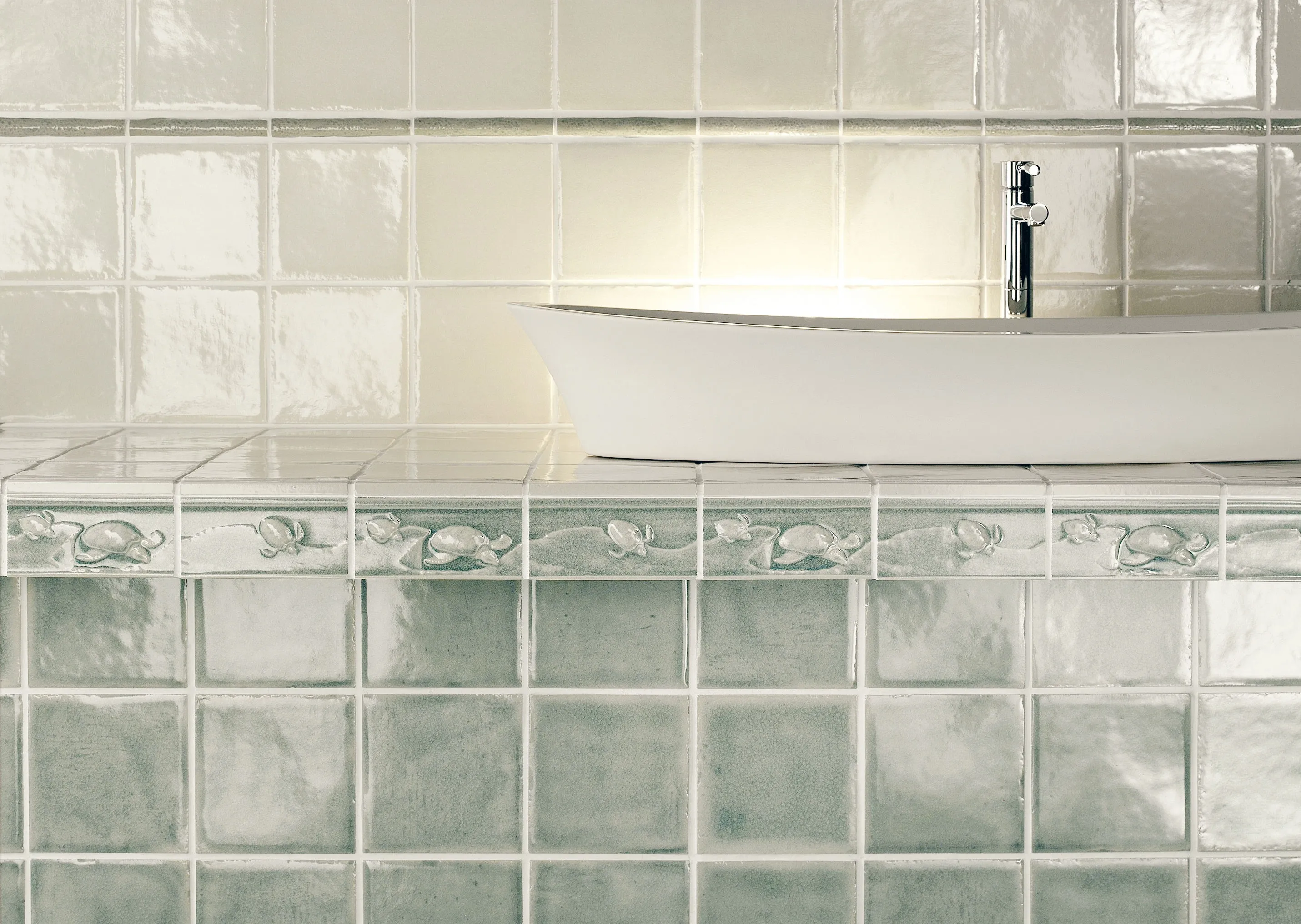 The Traditional Style Grey Green – Rivestimento in Ceramica Craquelé Lucido 15x15