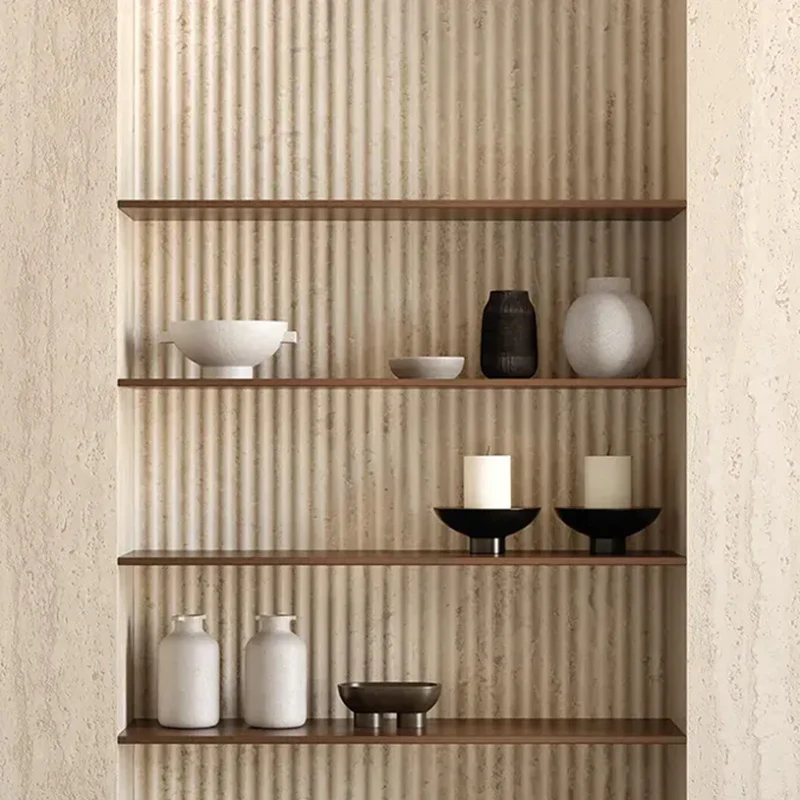 Trevi Walnut Flute 3D - Gres effetto travertino rigato 60x120