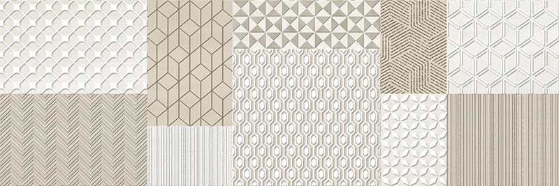 Trex Era Ivory - Rivestimento Effetto Carta da Parati Geometrica 25x75 - Image 3