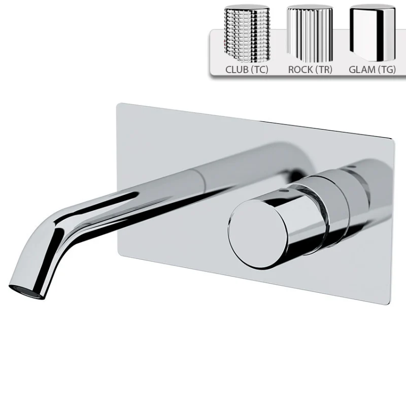 Trilogy - Miscelatore per lavabo a incasso su piastra rettangolare