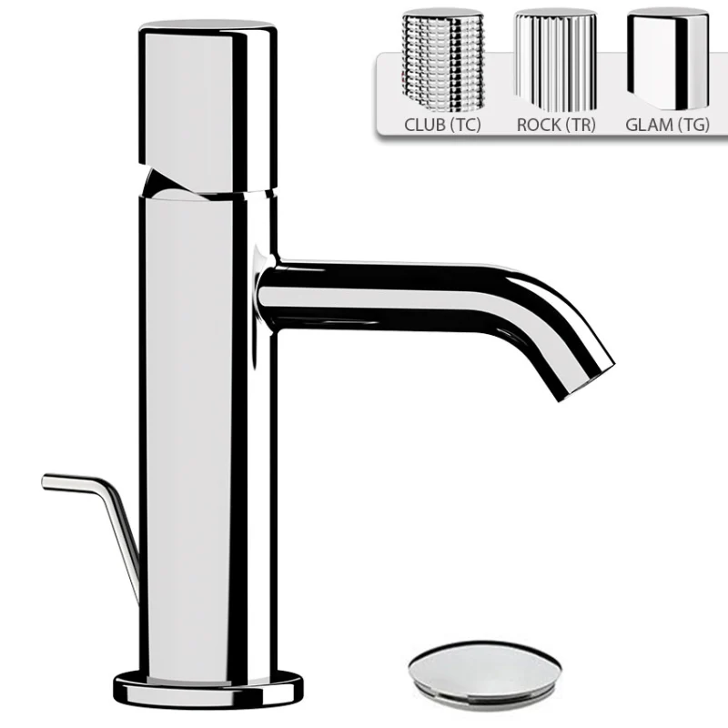 Trilogy - Miscelatore per lavabo con scarico dal design creativo