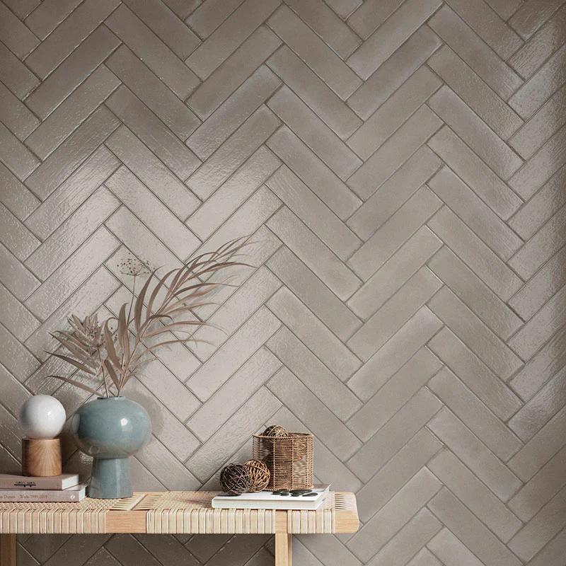 Uptown Taupe - Gres Porcellanato Effetto Mattoncino Lucido 7.5x30