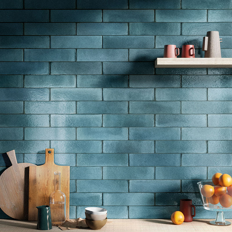 Uptown Water - Gres Porcellanato Effetto Mattoncino Lucido 7.5x30