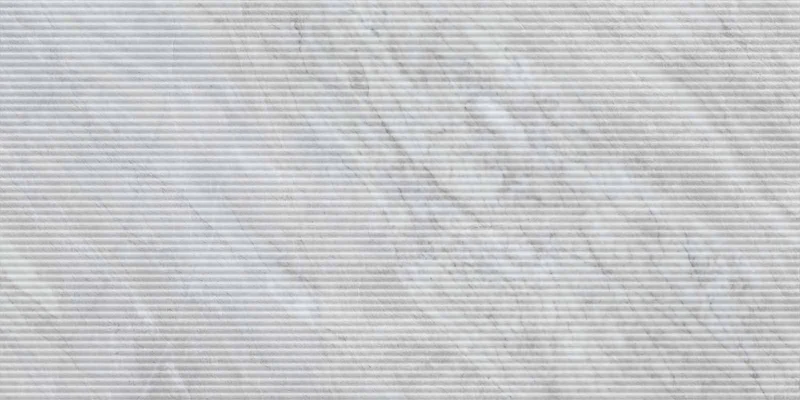 Versilia Bardiglio Silver Flute 3D - Gres effetto marmo rigato 60x120