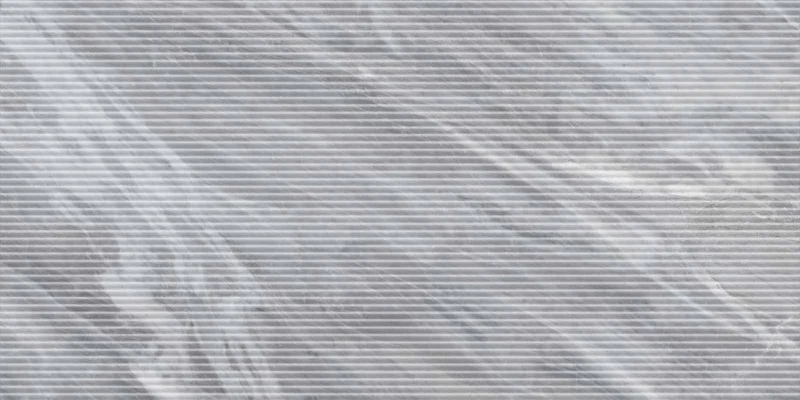 Versilia Nuvolato Grey Flute 3D - Gres effetto marmo rigato 60x120