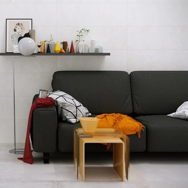 Vibes Bianco - Rivestimento effetto resina opaco 33x100