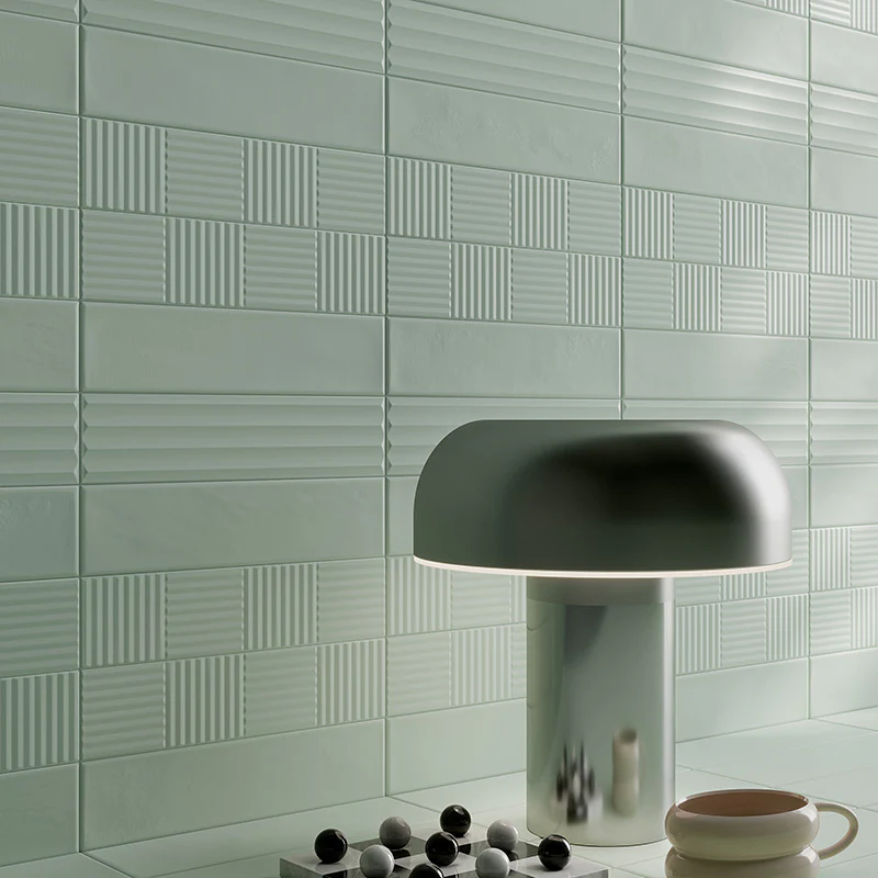 Volume Bamboo Light Blue - Gres Effetto Mattoncino Opaco 6x25